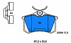 Колодки тормозные задние TTF Racing (комплект)